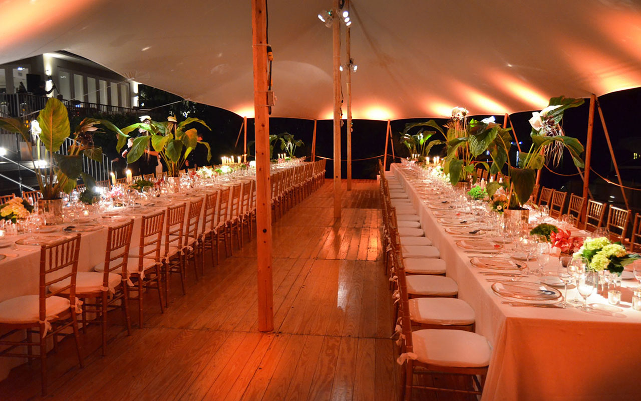 Sailcloth Tent with Pinewood Flooring, Birthday Celebration