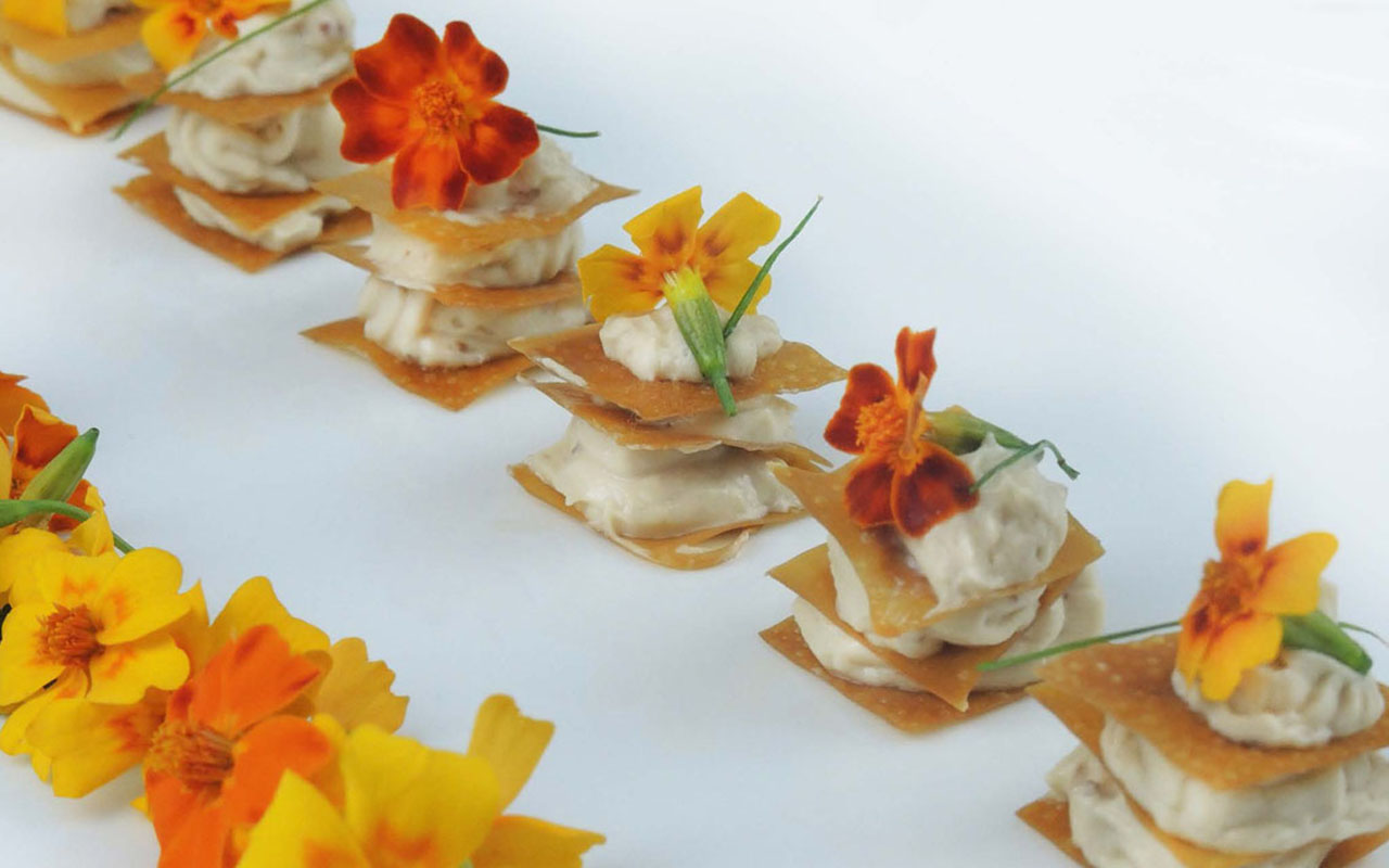 Anchovy Millefeuille, Micro Flowers